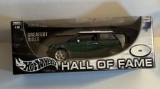 RARE Hot Wheels Hall Of Fame Mini Cooper 1:18 Limited Edition NIB GREEN