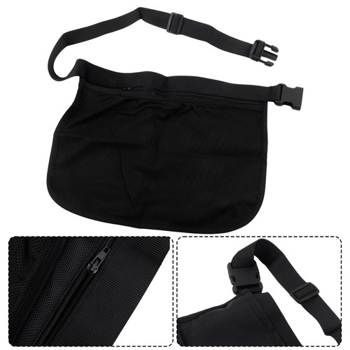 Bolsa de cintura ajustable con soporte para pelota de tenis y pickleball con bolsillo seguro - Imagen 4 de 24