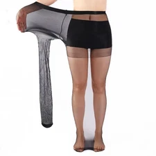 3XL 4XL 20D Tights Super Elastic Pantyhose Plus Size 330lbs Sheer Pantyhose