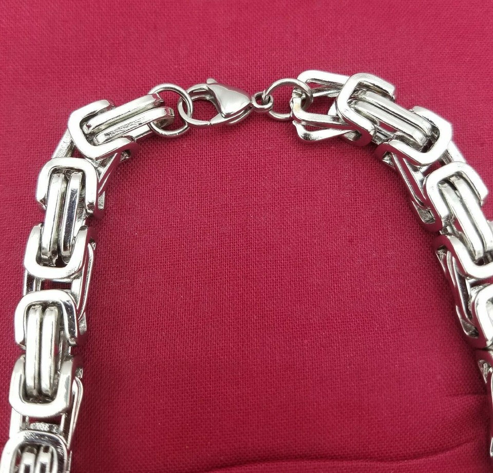 Catena A Corda Uomo In Acciaio Inox 316L &ndash; Lunghezza 24 Pollici, Larghezza 8mm &ndash; Alta Lucidatura