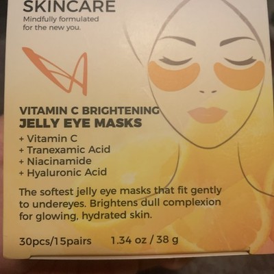 Vitamin C Jelly Eye Masks 30pcs Brightening Depuff Under Eye Patches