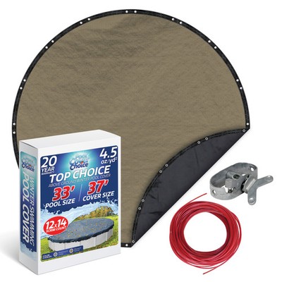 PoolCoverChoice Winter Swimming Pool Cover for 33 ft Round Pool