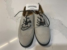 NEW Dressed up by Gymboree Youth Boys 2 Taupe Gray Tan Wingtip Dress Shoes
