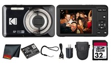 Kodak PIXPRO FZ55 Digital Camera  32GB Card  Case Bundle - Black