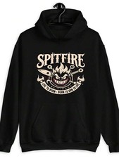 Men's  Women's Spitfire Graphic Hooded Sweatshirt - Live to Burn, Burn to Urn t