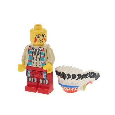 1X Lego Minifigure Western Indian Chief Rattle Snake Headdress