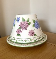 Yankee candle Hydrangea Lattice large shade and plate