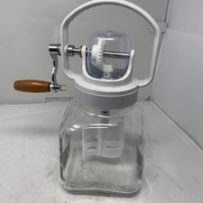 Rare CHURNCRAFT BUTTER CHURN  Glass Cherry handle pristine condition sold out 