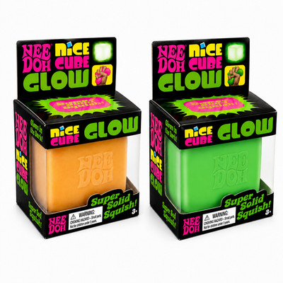 Nee Doh Nice Cube Glow   Orange or Green | Random Color
