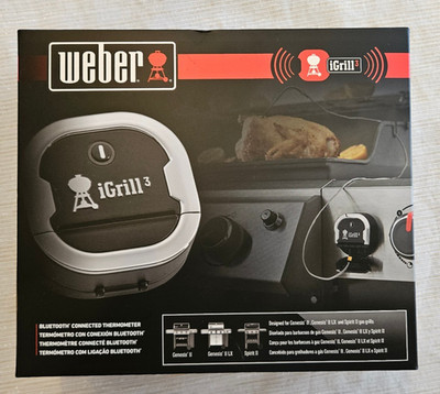 Weber 7204 iGrill 3 Bluetooth Connected Grill Thermometer New Open Box