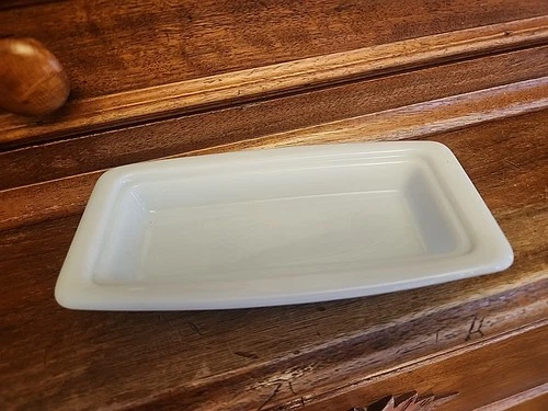 Vintage Pyrex Butter Dish Bottom Tray - Replacement White 72-B  Milk Glass