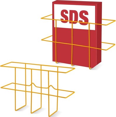 2 Packs MSDS Binder Holder Wall Mount MSDS Binder Rack Mounting Wire