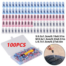 100Pcs Tire Repair Rubber Nails Tyre Puncture Repair Screws Kit W/ Screwdriver