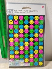 670-PCS NEON SMILE STICKERS Reward Party Bag Holiday Smiley Face