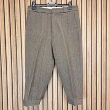 Field Classics Breeches Plus Fours Brown Tweed Mens 32 England Tapered