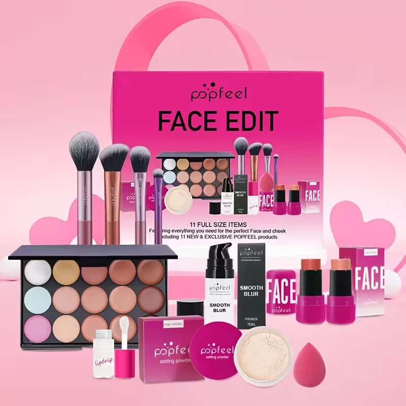 Complete Makeup Kit for Women - Foundation, Eyeshadow Palette, Brushes, Gift Set
Opens in a new wind