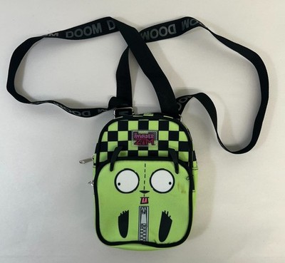 Invader Zim Gir Green Crossbody Bag Hot Topic Purse Doom Checkerboard Scene