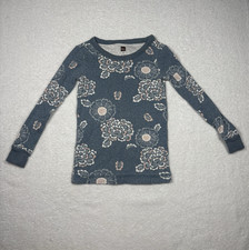 Tea Collection Pajama Set Girls Size 7 Blue Floral Long Sleeve Top And Bottom