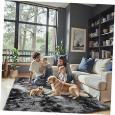 Super Soft Shaggy Area Rugs for Bedroom 4x6 Feet, Shaggy Plush Living Room 