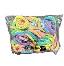 50 Mixed Pastel Colors Large Hair Ties Bands Elastic Women Girl Ponytail Holders