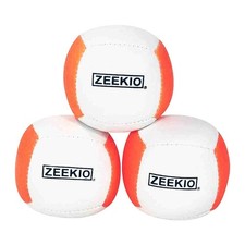 Professional Juggling Balls Set of 3 - UV Reactive, 6-Panel, Millet Filled, 110g