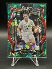 Te-Hina Paopao 2025 Panini WNBA Select Concourse Green Ice Prizm #49 Dream RC SP