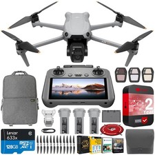 DJI Air 3S Drone Fly More Combo Kit w/ RC 2 Extended Warranty Software Bundle