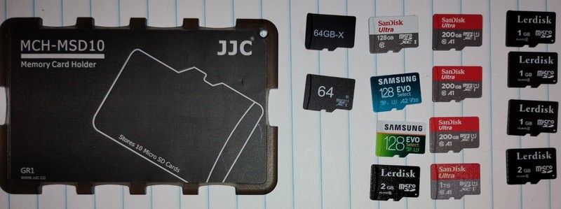 Micro SD 14 Card Lot 1tb 200gb 128gb 64gb Sandisk Samsung With Holder