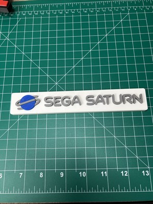3D Printed SEGA Saturn Logo Sign Display Fan Art Video Game