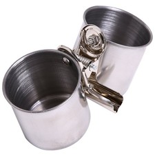 Stainless Steel Bird Bowls with Clamp - Cage Coop Cups for Parrot  Pet