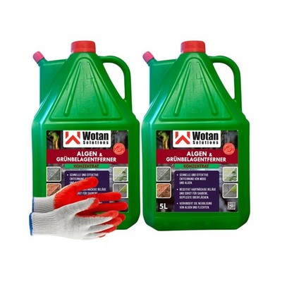 10 Liter Algen- & Grünbelagentferner 10 L   KONZENTRAT inkl. Arbeitshandschuhe