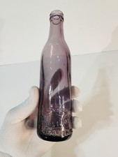 EARLY ATQ PEPSI:COLA DD EMB GLASS LHT PURPLE SODA BOTTLE (RICHMOND, VA)