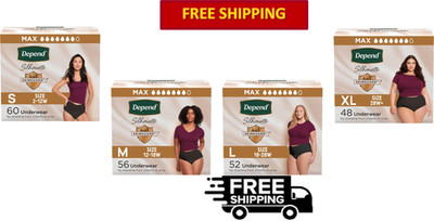 Depend Silhouette Incontinence & Postpartum Women Underwear, Maximum Absorbency