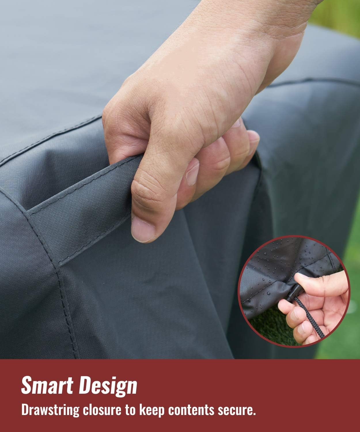 NUPICK 30 Inch Square Fire Pit Cover for TACKLIFE Propane Fire Pit