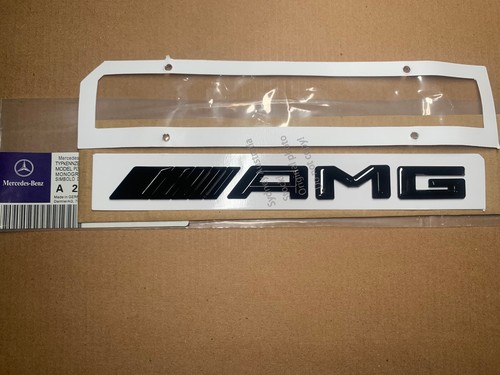 OEM Gloss Black AMG Rear Badge Sticker for BENZ A C E S GLE GLA GLC 2014 ~ 2016 - Picture 1 of 4