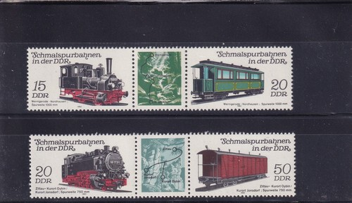 DDD MNH ** 2792-5 SC 2341-2342 Kleinspurzüge