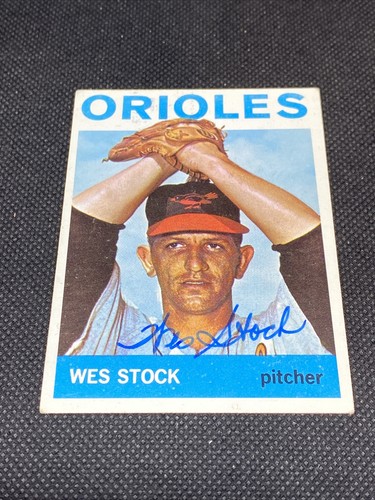 Wes Stock Orioles Signed Auto Autographed 1964 Topps Card #382 ~ COA - Picture 4 of 6