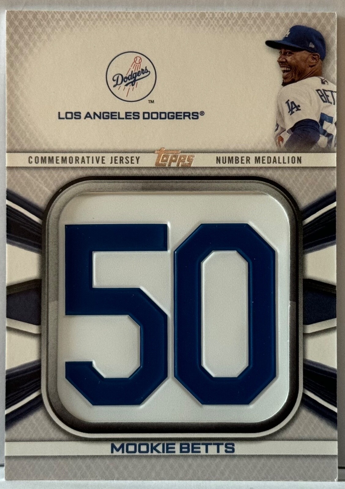 2022 Topps Commemorative Jersey Number Medallion Mookie Betts MSS eBay