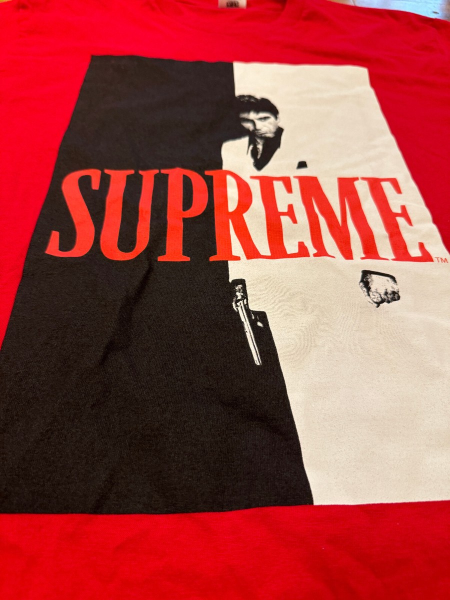 FW17 Supreme x Scarface Split red tee size L large T-shirt