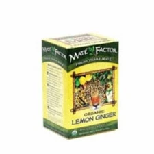 Organic Yerba Mate Tea  Lemon Ginger, 20 Bag By The Mate Factor