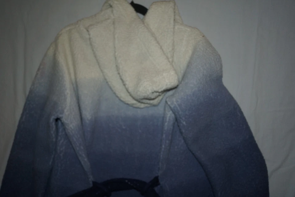 Халат флисовый Tommy Hilfiger Ombre белый синий - Изображение 3 из 4