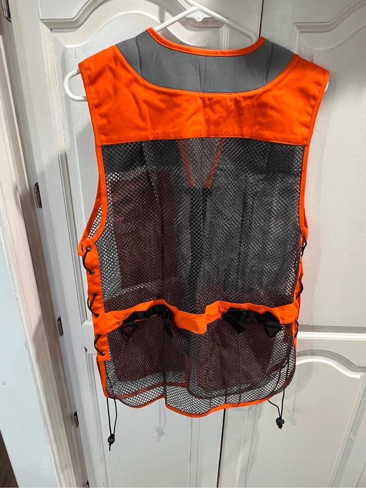 Champion Shooting Gear Vest Mens Size Medium Grey Orange Sporting Clays Trap - Image 2 of 4