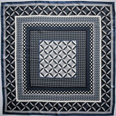  $195 New LANCEL Paris 1876 MOTIF GRAPHIC Print 100% SILK Square Scarf Foulard