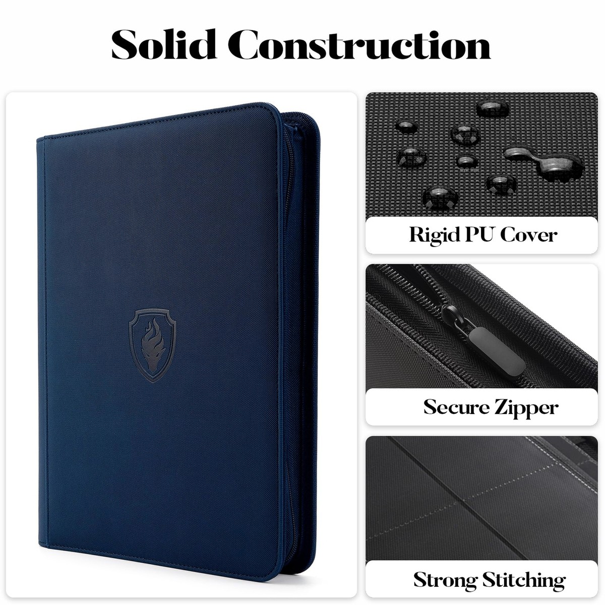 9 Pocket Zipper Card Binder Fabmaker 360 Trading Card Holder Book