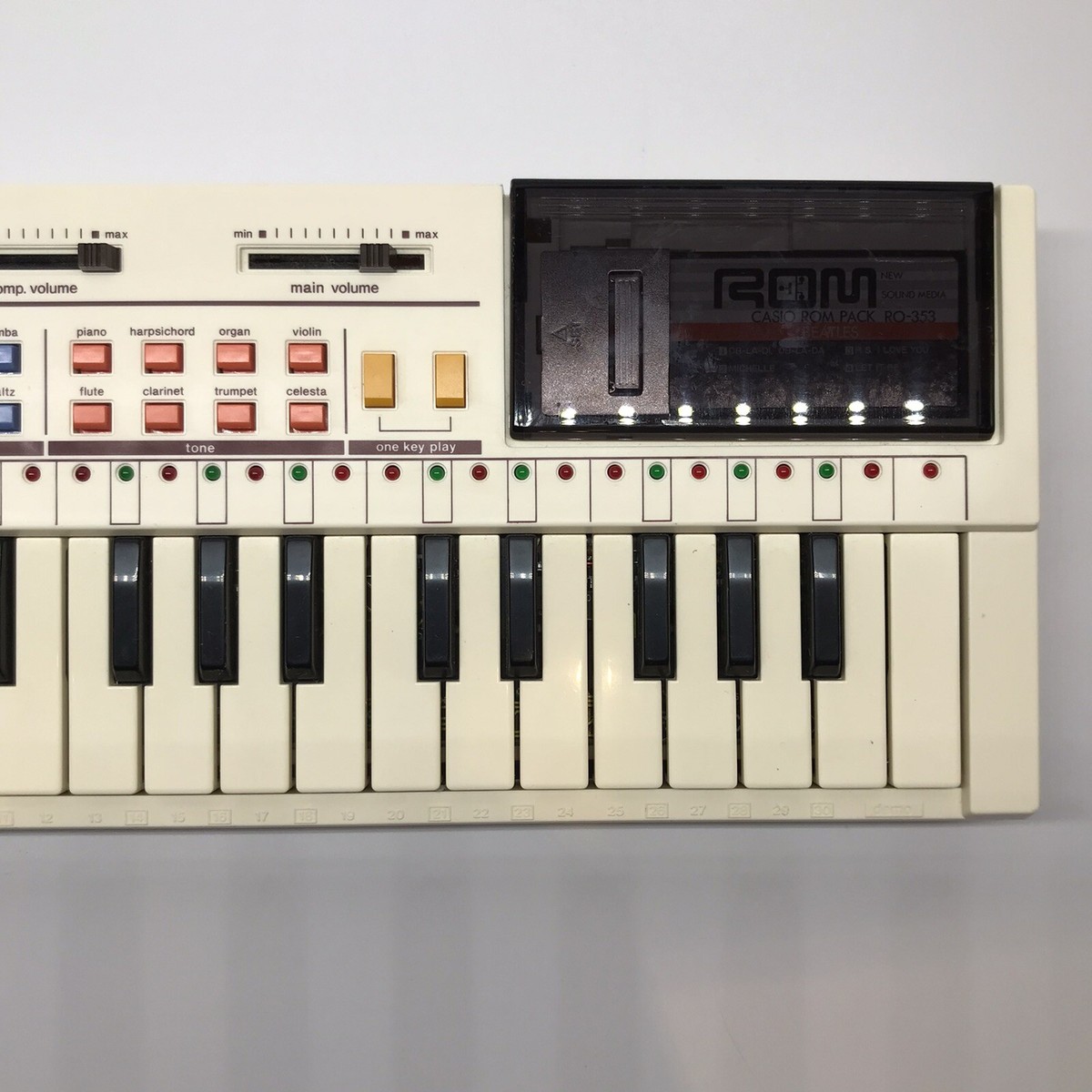 CASIO Eleksound Lesson PT80 ROM10個付 Casio PT-80 Mini Electric Keyboard Beatles ROM Pack