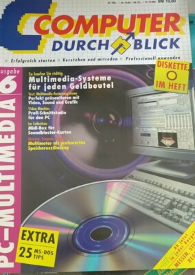 Computer Durchblick Aushabe 6 PC Multimedia + 5,25 Diskette IBM PC
