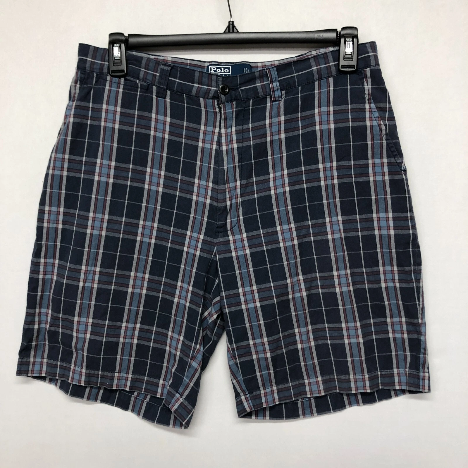 Polo by Ralph Lauren Men Prospect Shorts Size 34 Cotton Plaid B274 -28