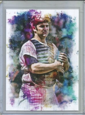 2021 THURMAN MUNSON NYY 2/5 ORIGINAL PRINT ART SKETCH CARD ARTIST SIGNED