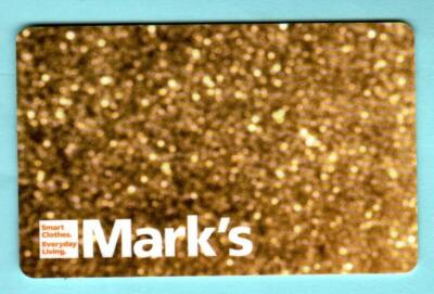 MARK'S ( Canada ) Gold Glitter 2012 Gift Card ( $0 ) 