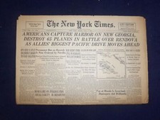 1943 JULY 2 NEW YORK TIMES - AMERICANS CAPTURE HARBOR ON NEW GEORGIA - NP 6541